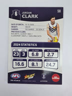 AFL 2025 Footy Stars Base Card #058 Jordan Clark Fremantle Dockers