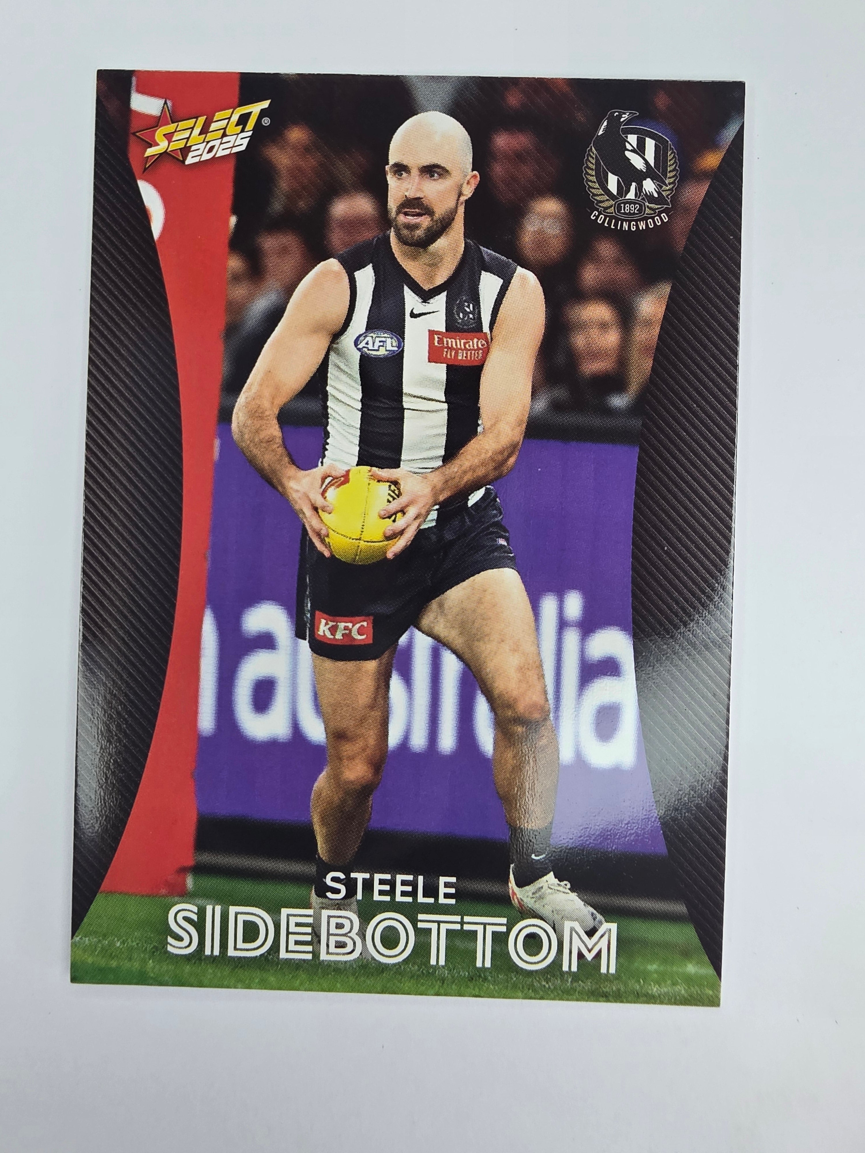 AFL 2025 Footy Stars Base Card #044 Steele Sidebottom Collingwood Magpies