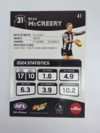 AFL 2025 Footy Stars Base Card #041 Beau McCreery Collingwood Magpies