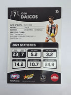 AFL 2025 Footy Stars Base Card #035 Josh Daicos Collingwood Magpies