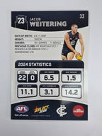 AFL 2025 Footy Stars Base Card #033 Jacob Weitering Carlton Blues