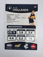 AFL 2025 Footy Stars Base Card #029 Ollie Hollands Carlton Blues