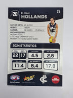 AFL 2025 Footy Stars Base Card #028 Elijah Hollands Carlton Blues