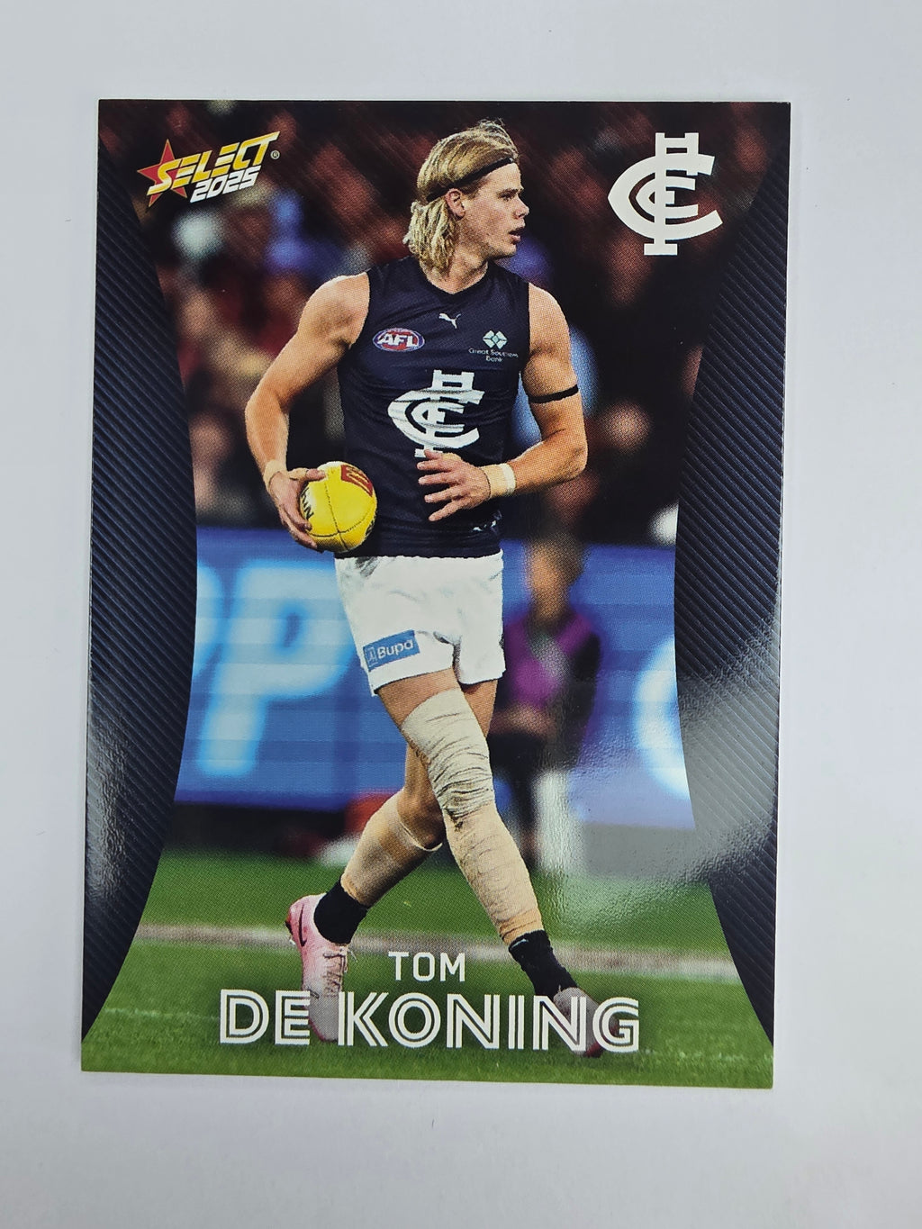 AFL 2025 Footy Stars Base Card #027 Tom De Koning Carlton Blues