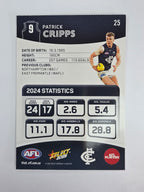 AFL 2025 Footy Stars Base Card #025 Patrick Cripps Carlton Blues