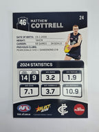 AFL 2025 Footy Stars Base Card #024 Matt Cottrell Carlton Blues