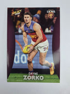 AFL 2025 Footy Stars Base Card #022 Dayne Zorko Brisbane Lions