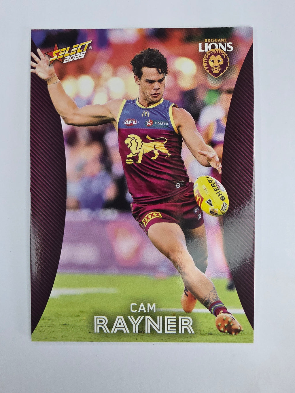AFL 2025 Footy Stars Base Card #020 Cam Rayner Brisbane Lions