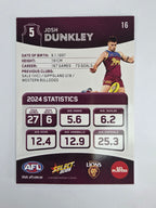 AFL 2025 Footy Stars Base Card #016 Josh Dunkley Brisbane Lions