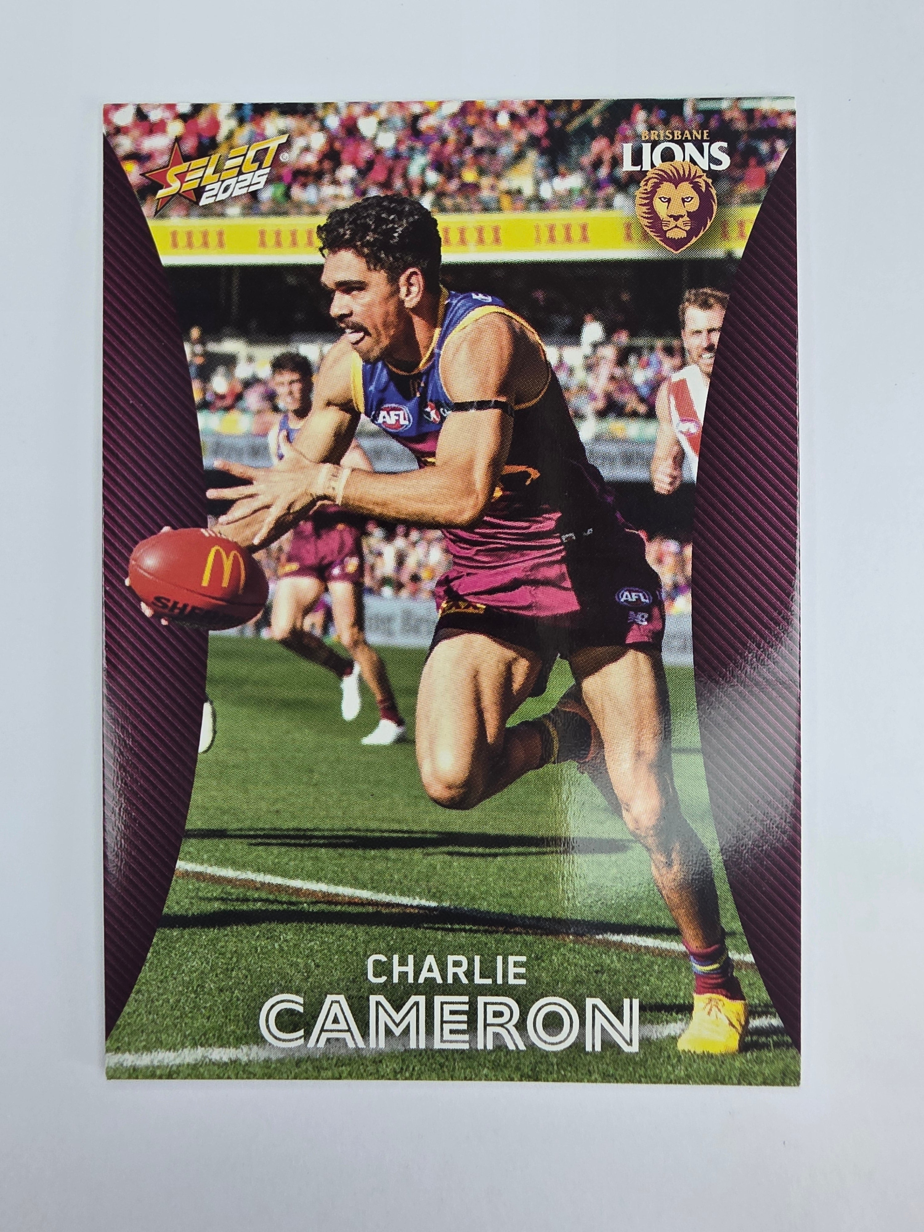 AFL 2025 Footy Stars Base Card #015 Charlie Cameron Brisbane Lions