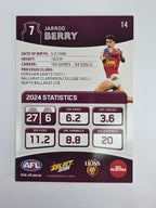 AFL 2025 Footy Stars Base Card #014 Jarrod Berry Brisbane Lions