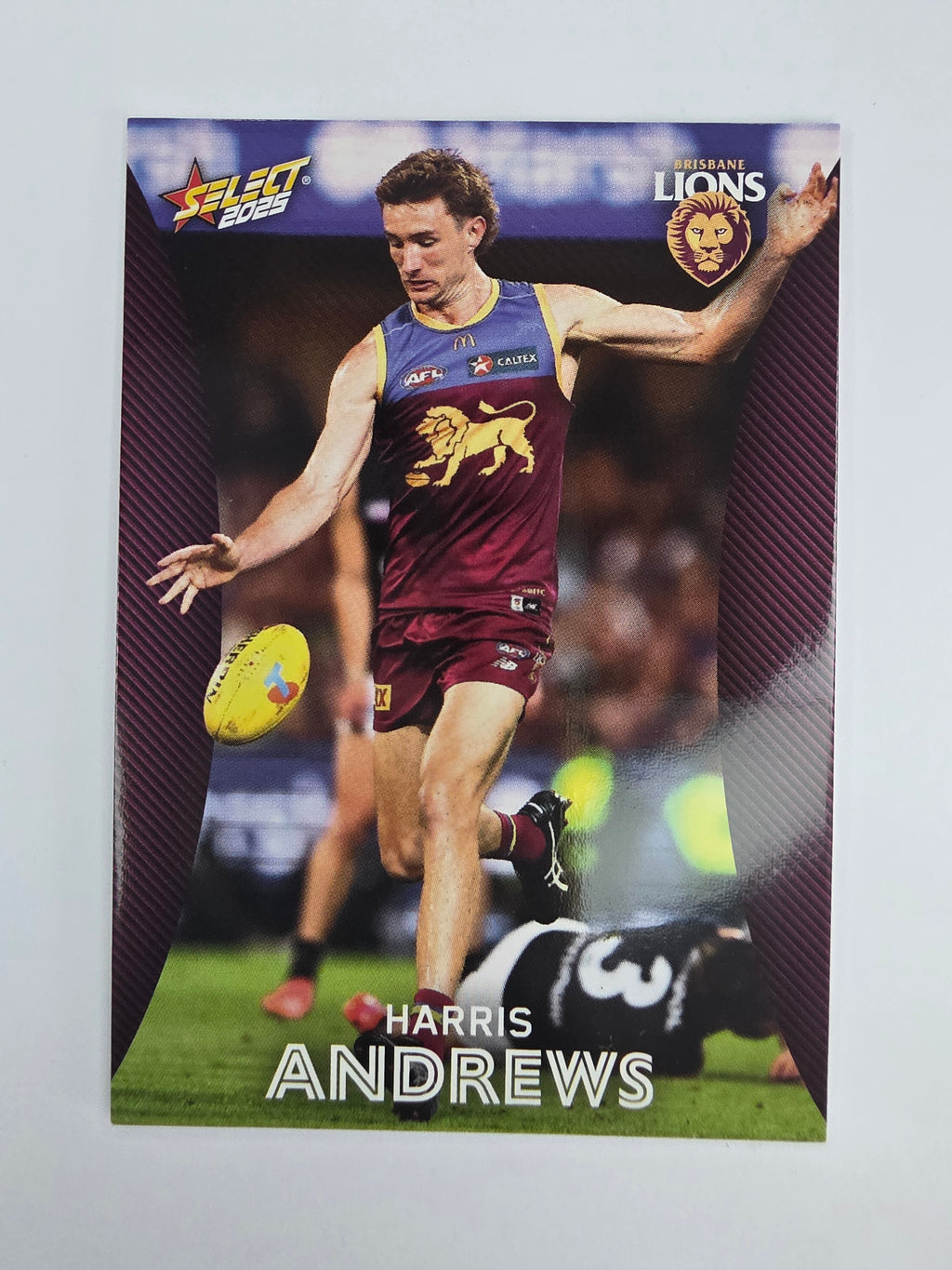 AFL 2025 Footy Stars Base Card #012 Harris Andrews Brisbane Lions