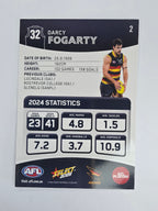 AFL 2025 Footy Stars Base Card #002 Darcy Fogarty Adelaide Crows