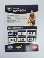 AFL 2025 Footy Stars Base Card #001 Jordan Dawson Adelaide Crows
