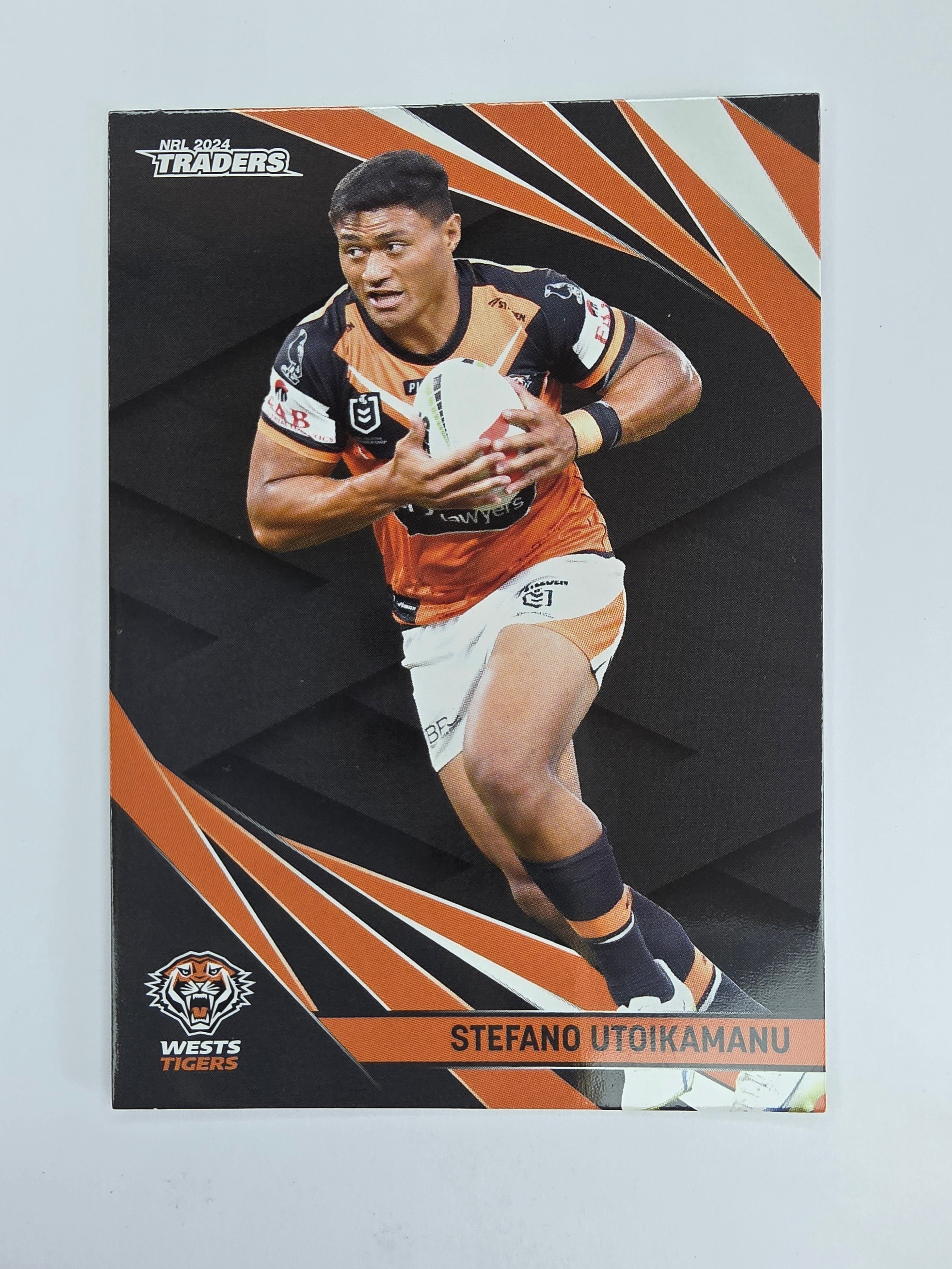 NRL 2024 Traders Base Card #153 Stefano Utoikamanu Wests Tigers