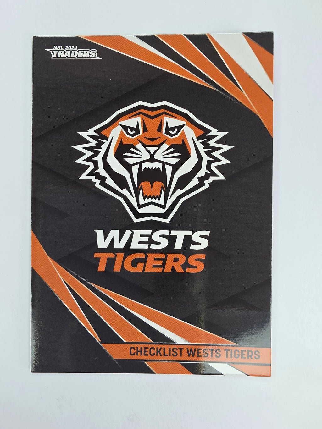NRL 2024 Traders Base Card #145 Wests Tigers Checklist Wests Tigers