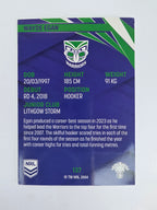 NRL 2024 Traders Base Card #137 Wayde Egan New Zealand Warriors