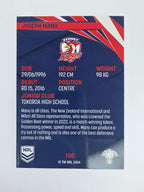 NRL 2024 Traders Base Card #130 Joseph Manu Sydney Roosters