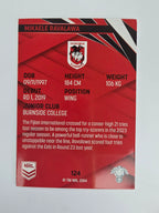 NRL 2024 Traders Base Card #124 Mikaele Ravalawa St George Illawarra Dragons