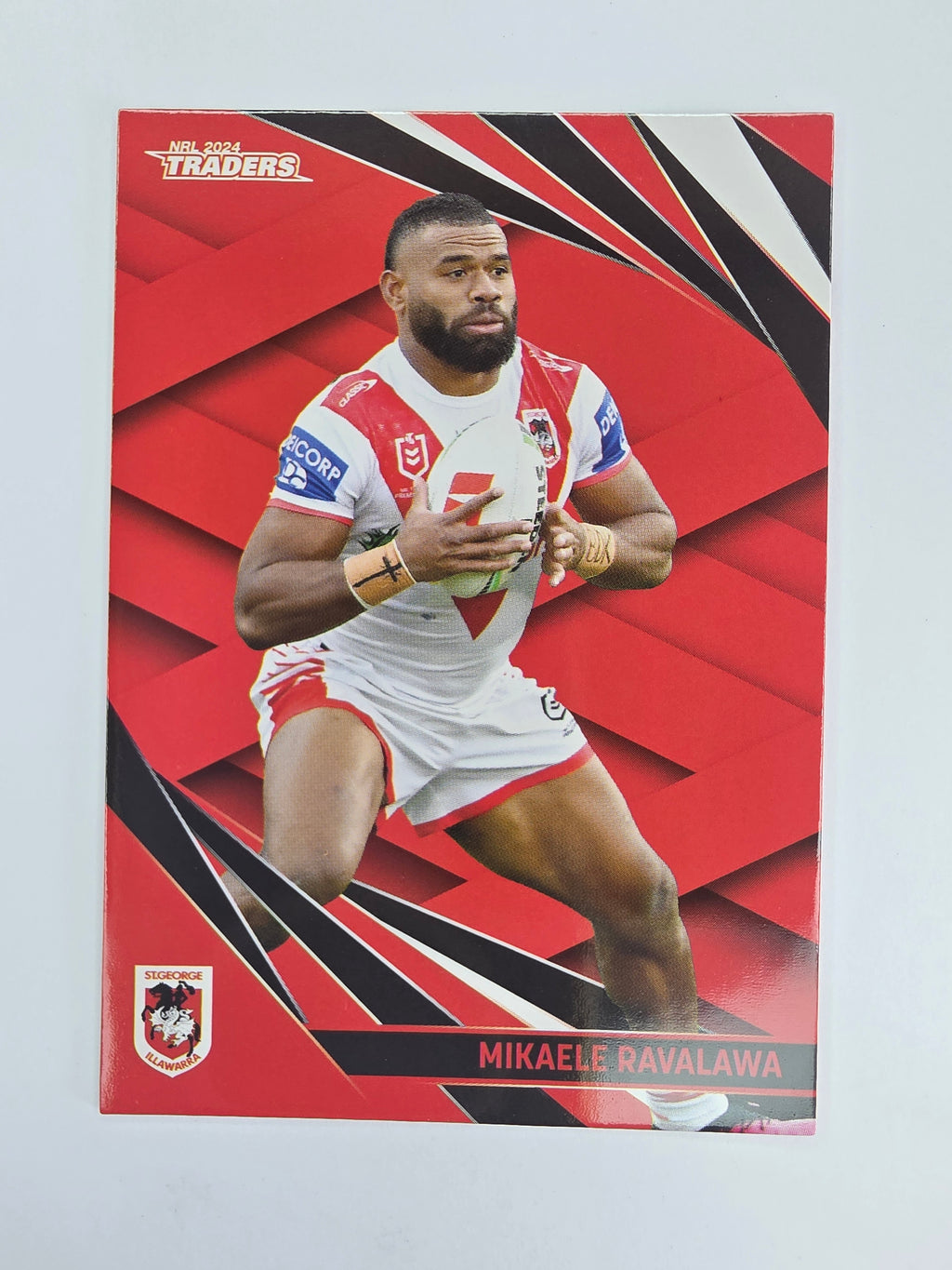 NRL 2024 Traders Base Card #124 Mikaele Ravalawa St George Illawarra Dragons