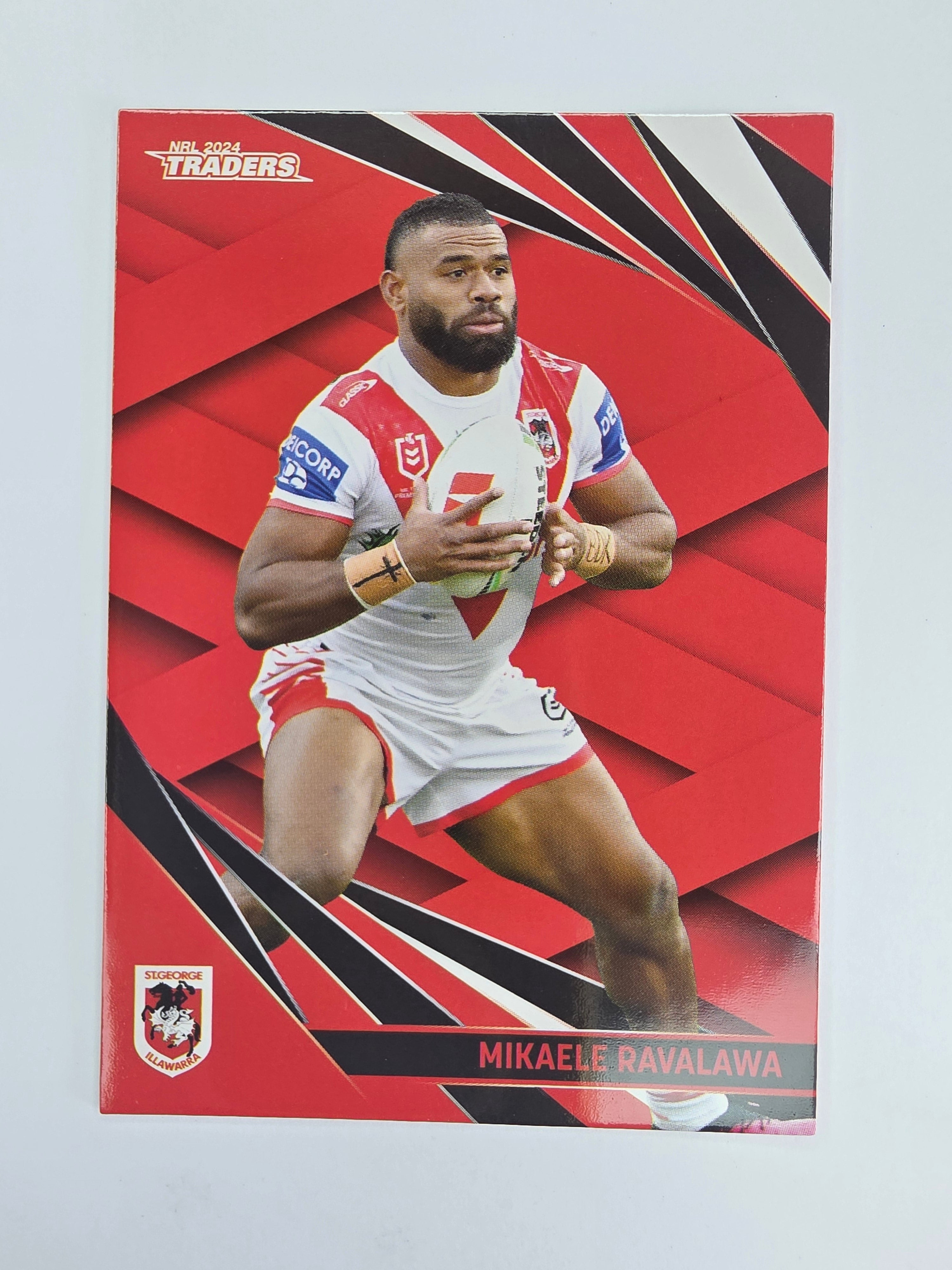 NRL 2024 Traders Base Card #124 Mikaele Ravalawa St George Illawarra Dragons