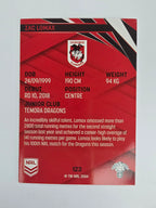 NRL 2024 Traders Base Card #123 Zac Lomax St George Illawarra Dragons