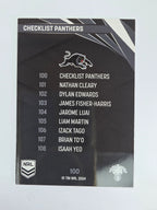NRL 2024 Traders Base Card #100 Panthers Checklist Penrith Panthers