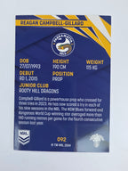 NRL 2024 Traders Base Card #092 Reagan Campbell-Gillard Parramatta Eels