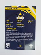NRL 2024 Traders Base Card #083 Reuben Cotter North Queensland Cowboys