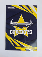 NRL 2024 Traders Base Card #082 Cowboys Checklist North Queensland Cowboys