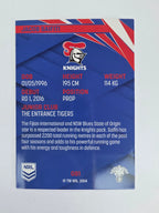 NRL 2024 Traders Base Card #081 Jacob Saifiti Newcastle Knights