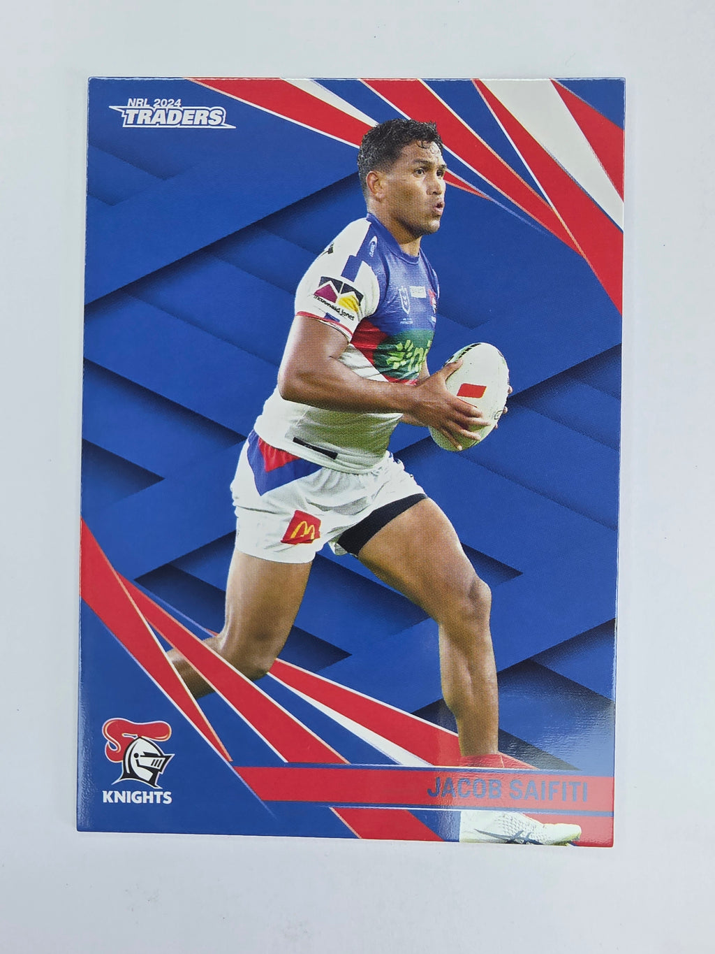 NRL 2024 Traders Base Card #081 Jacob Saifiti Newcastle Knights