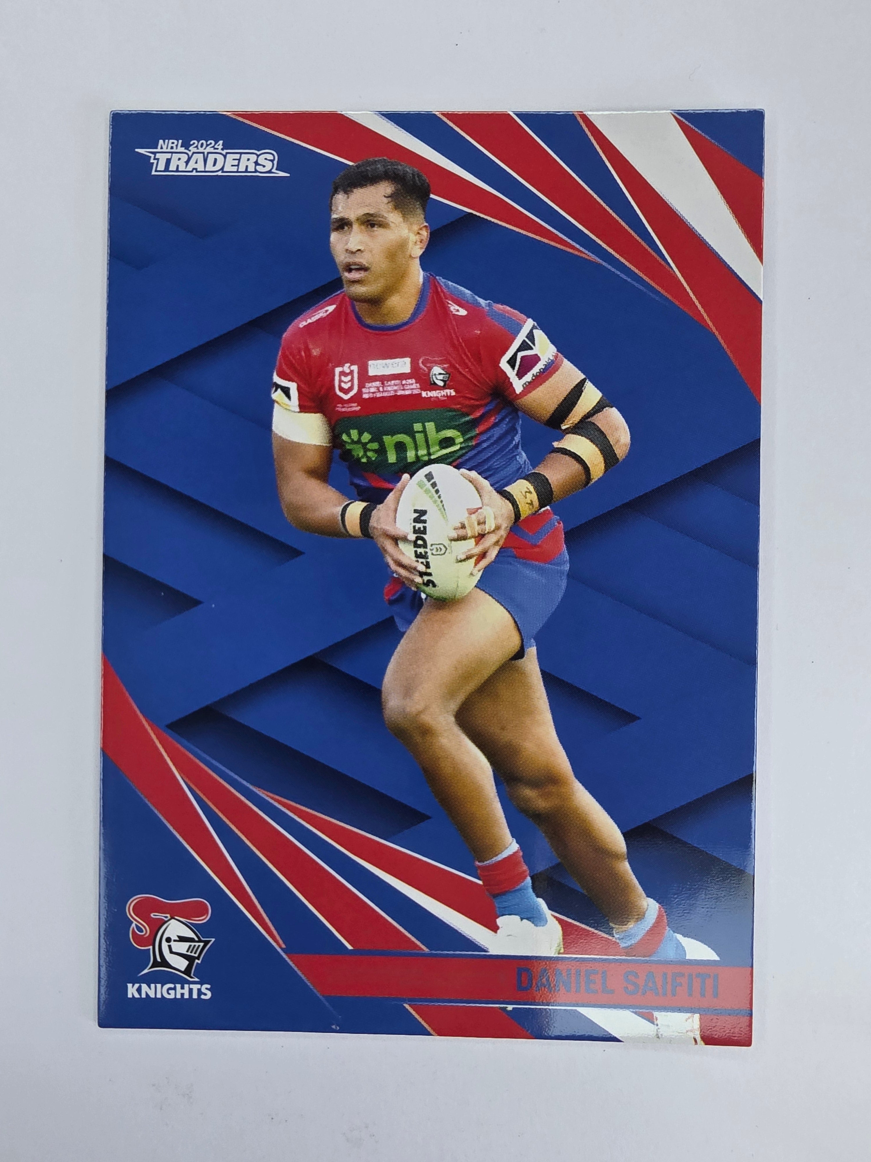 NRL 2024 Traders Base Card #080 Daniel Saifiti Newcastle Knights
