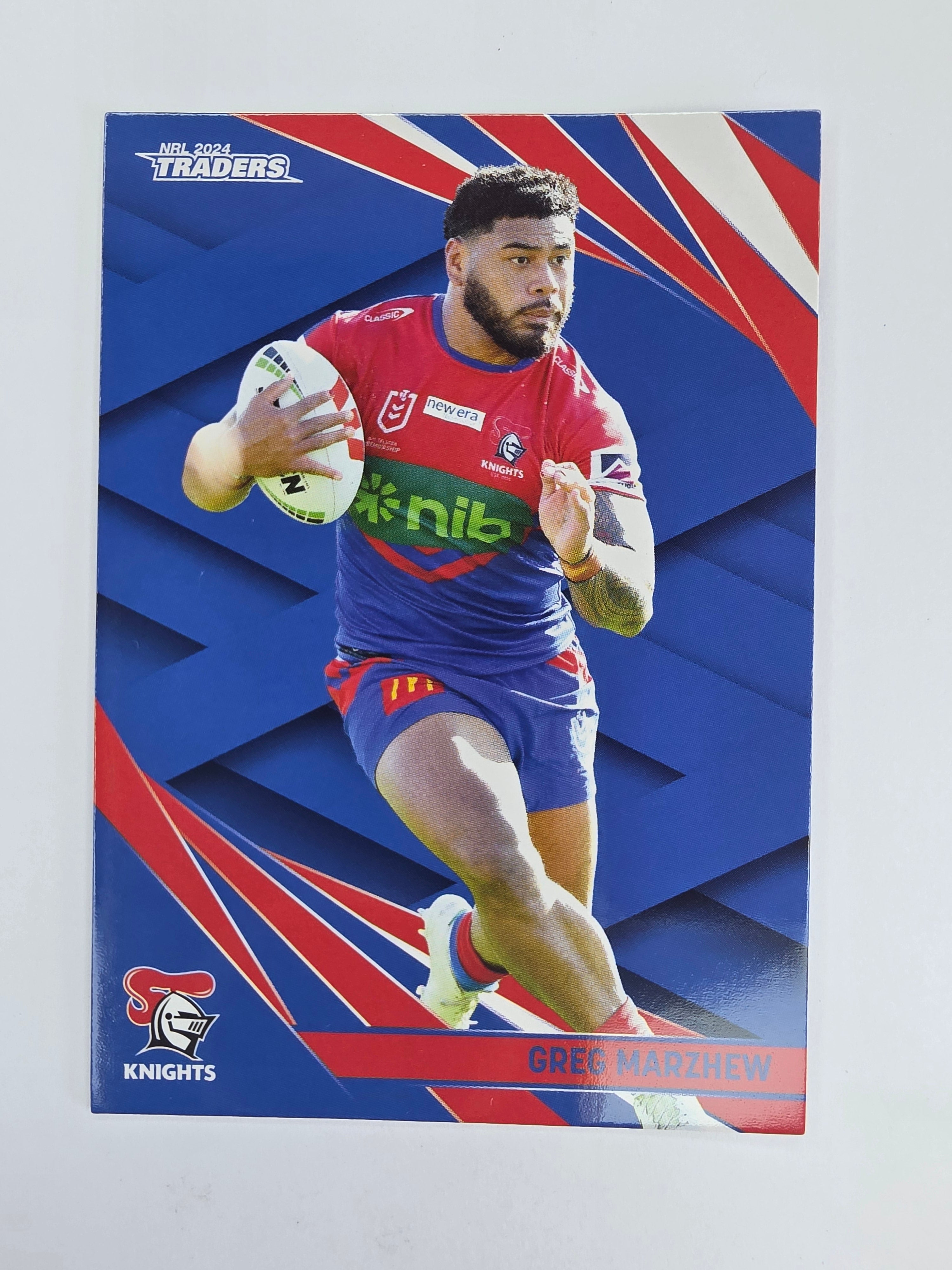 NRL 2024 Traders Base Card #078 Greg Marzhew Newcastle Knights