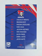NRL 2024 Traders Base Card #073 Knights Checklist Newcastle Knights