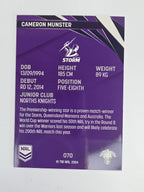 NRL 2024 Traders Base Card #070 Cameron Munster Melbourne Storm