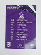 NRL 2024 Traders Base Card #064 Storm Checklist Melbourne Storm