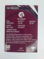NRL 2024 Traders Base Card #063 Tom Trbojevic Manly Warringah Sea Eagles
