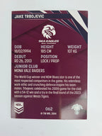 NRL 2024 Traders Base Card #062 Jake Trbojevic Manly Warringah Sea Eagles