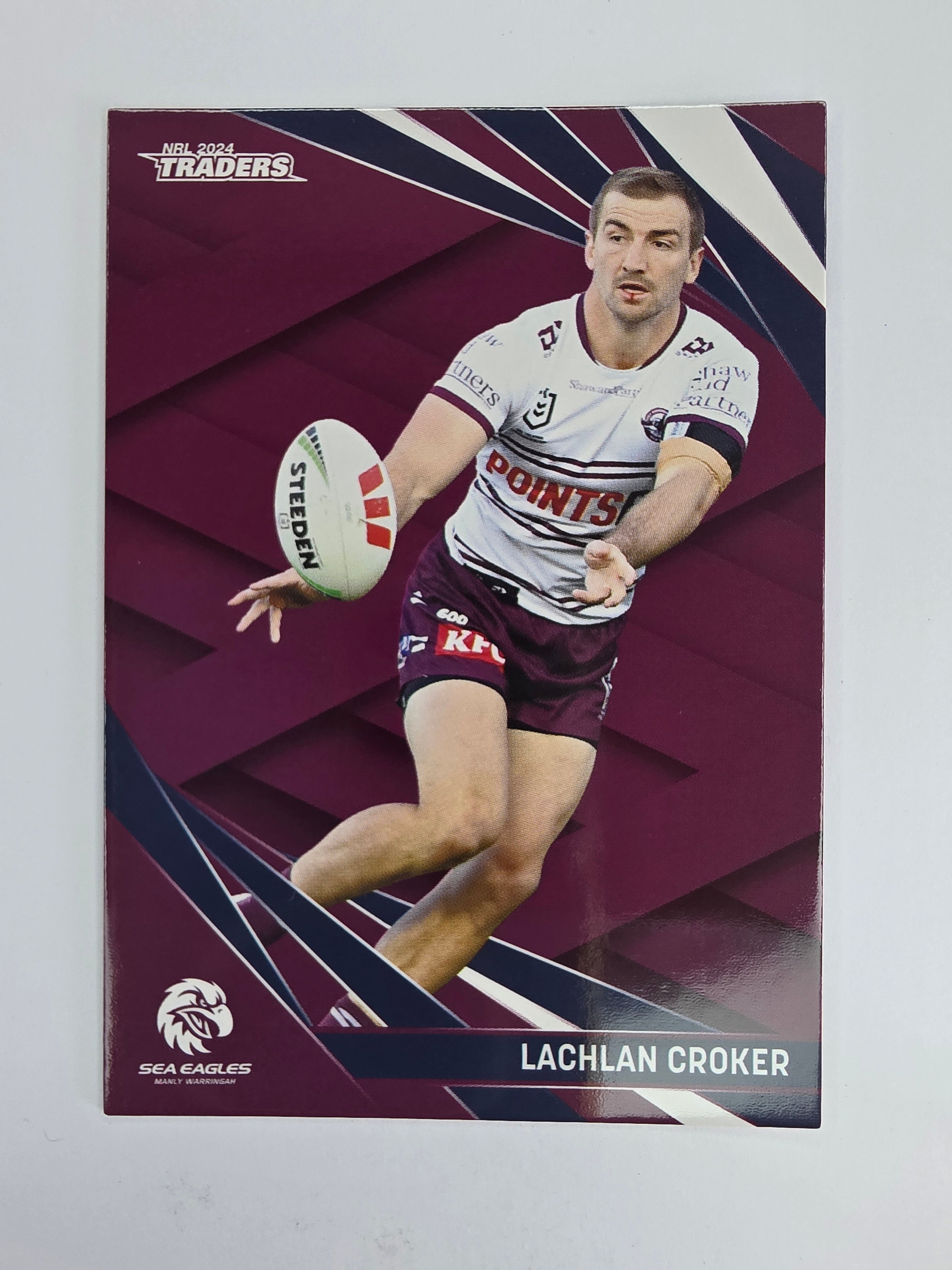 NRL 2024 Traders Base Card #057 Lachlan Croker Manly Warringah Sea Eagles