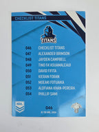 NRL 2024 Traders Base Card #046 Titans Checklist Gold Coast Titans