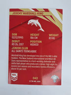 NRL 2024 Traders Base Card #043 Jeremy Marshall-King Redcliffe Dolphins