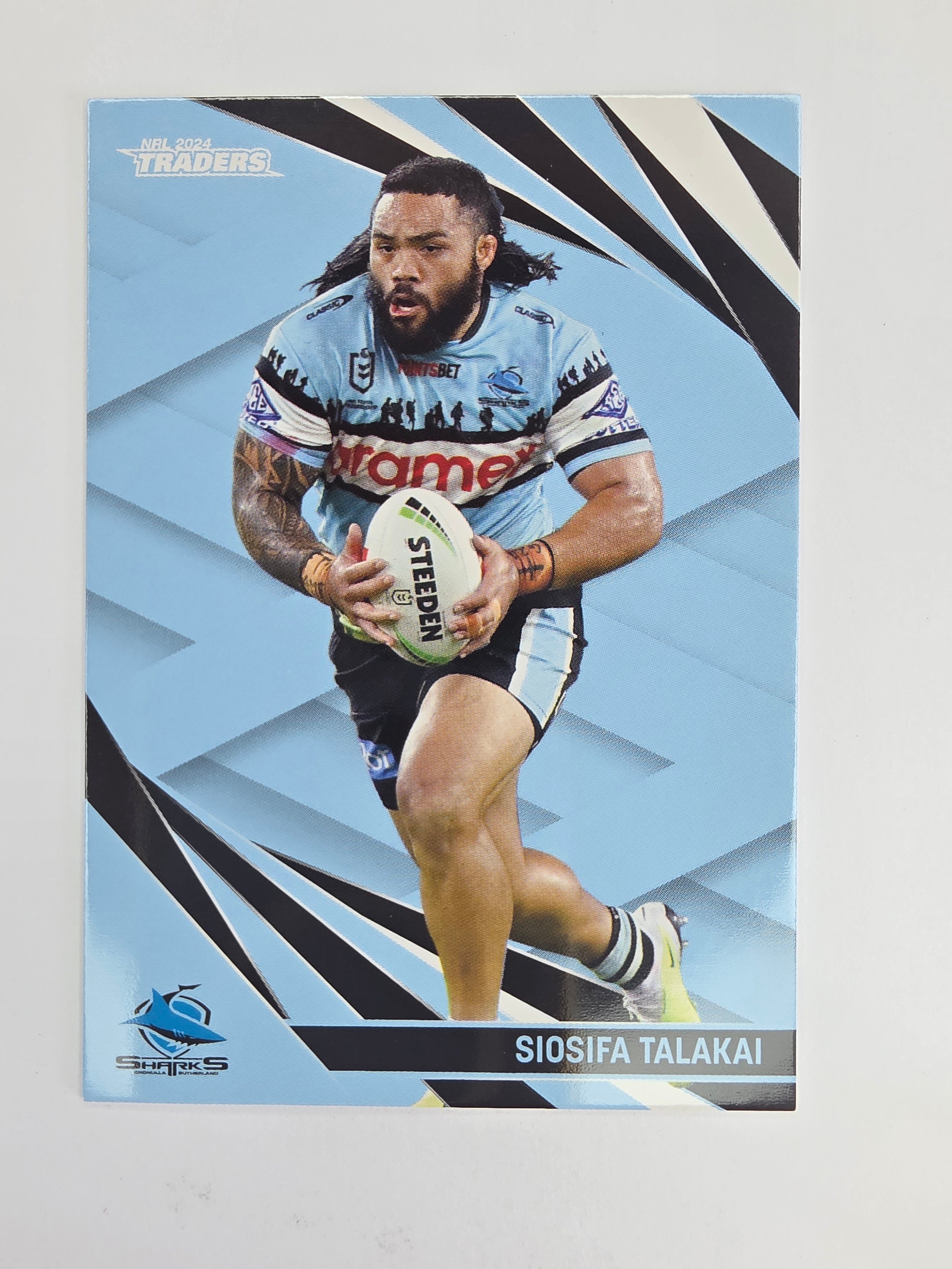 NRL 2024 Traders Base Card #036 Siosifa Talakai Cronulla Sutherland Sharks