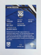 NRL 2024 Traders Base Card #026 Jacob Preston Canterbury Bankstown Bulldogs