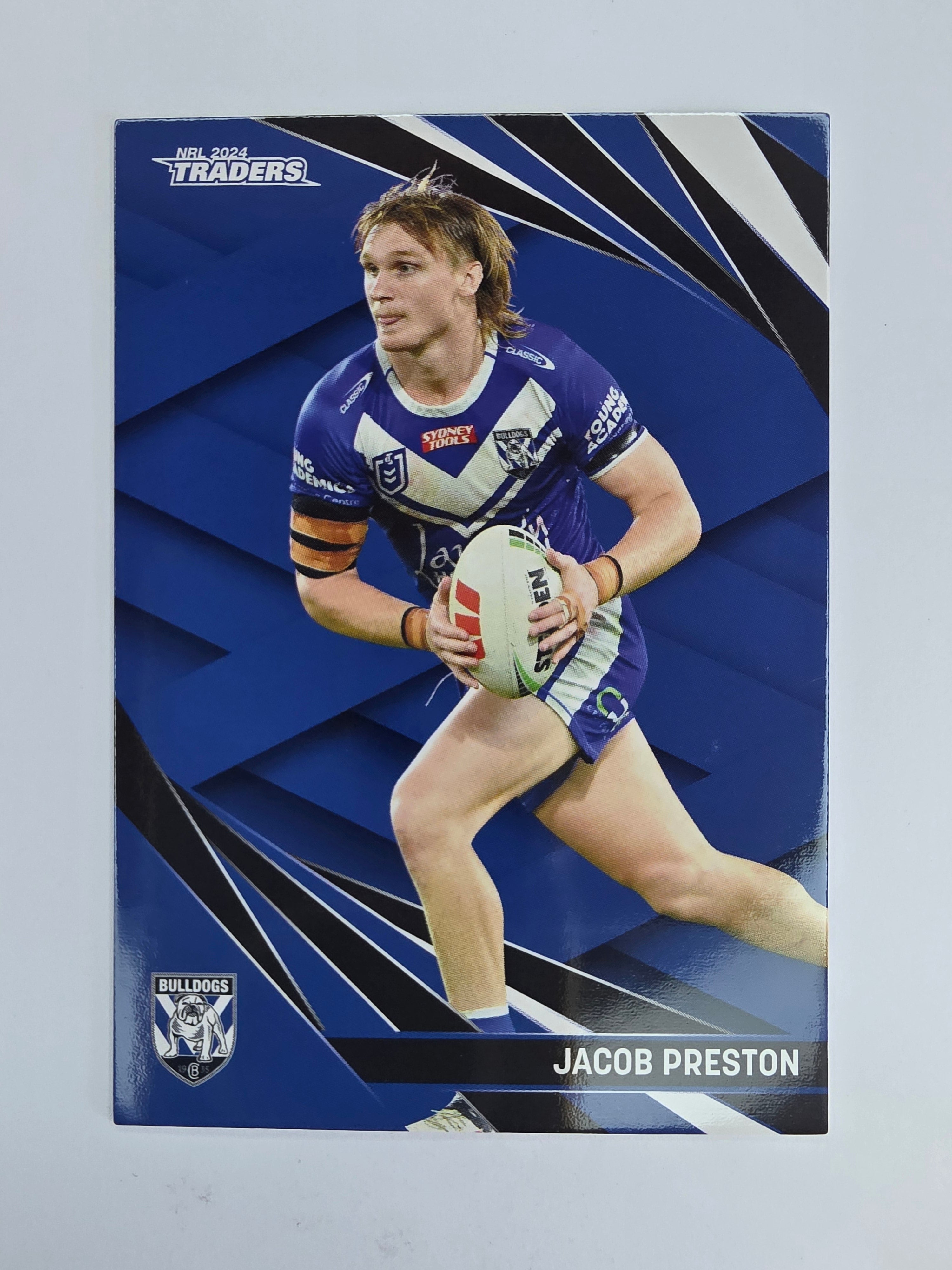NRL 2024 Traders Base Card #026 Jacob Preston Canterbury Bankstown Bulldogs