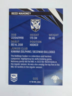 NRL 2024 Traders Base Card #025 Reed Mahoney Canterbury Bankstown Bulldogs