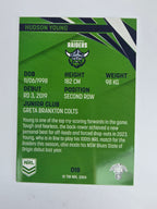 NRL 2024 Traders Base Card #018 Hudson Young Canberra Raiders
