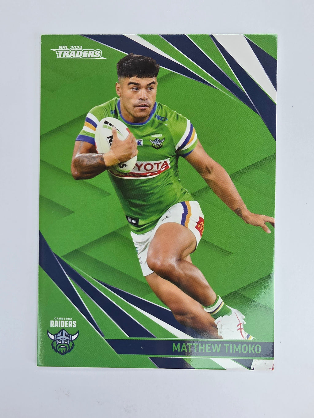 NRL 2024 Traders Base Card #017 Matthew Timoko Canberra Raiders