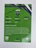 NRL 2024 Traders Base Card #012 Corey Horsburgh Canberra Raiders