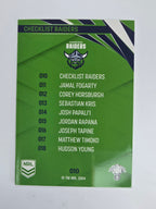 NRL 2024 Traders Base Card #010 Raiders Checklist Canberra Raiders